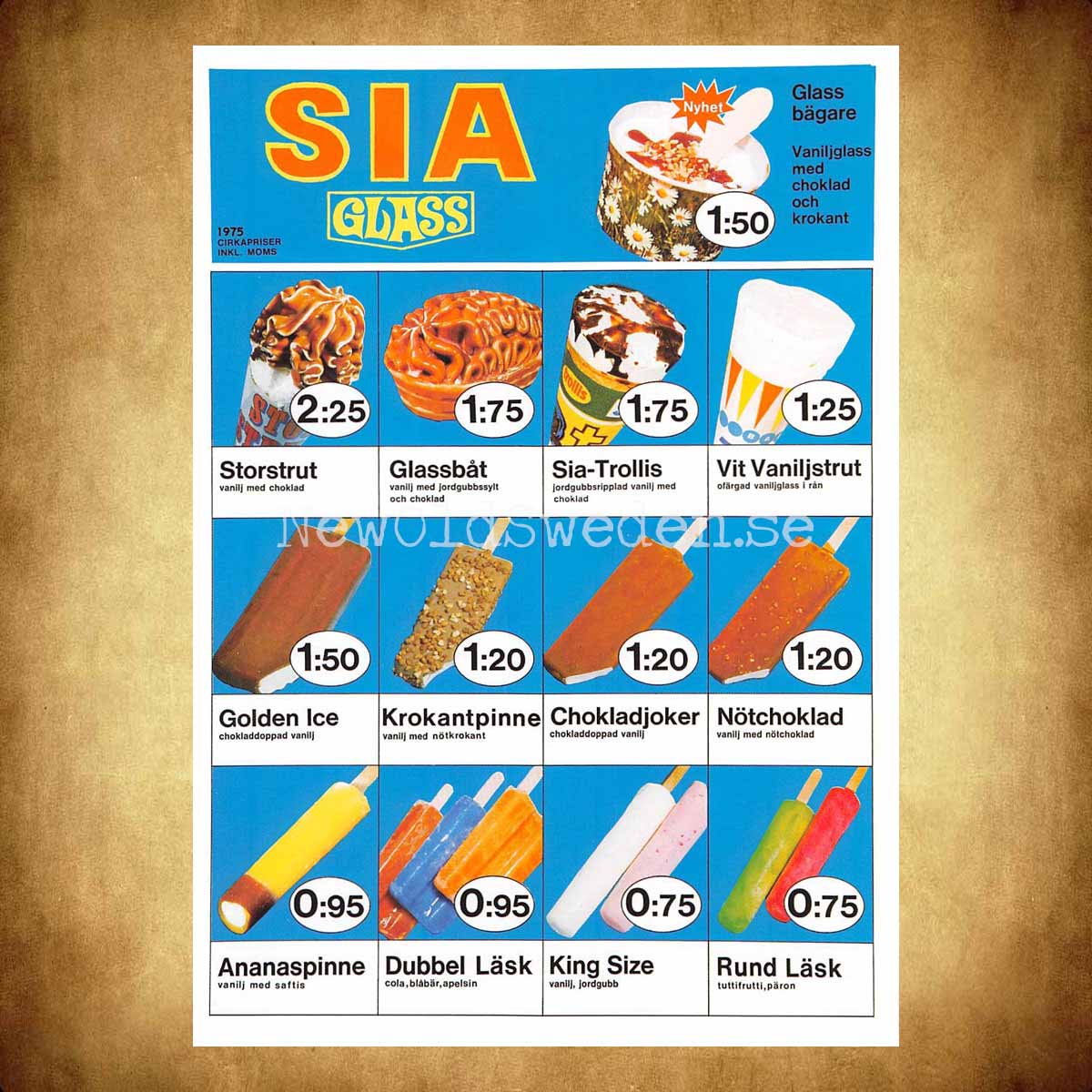 SIA-Glass 1975 - Vykort A5 - 2