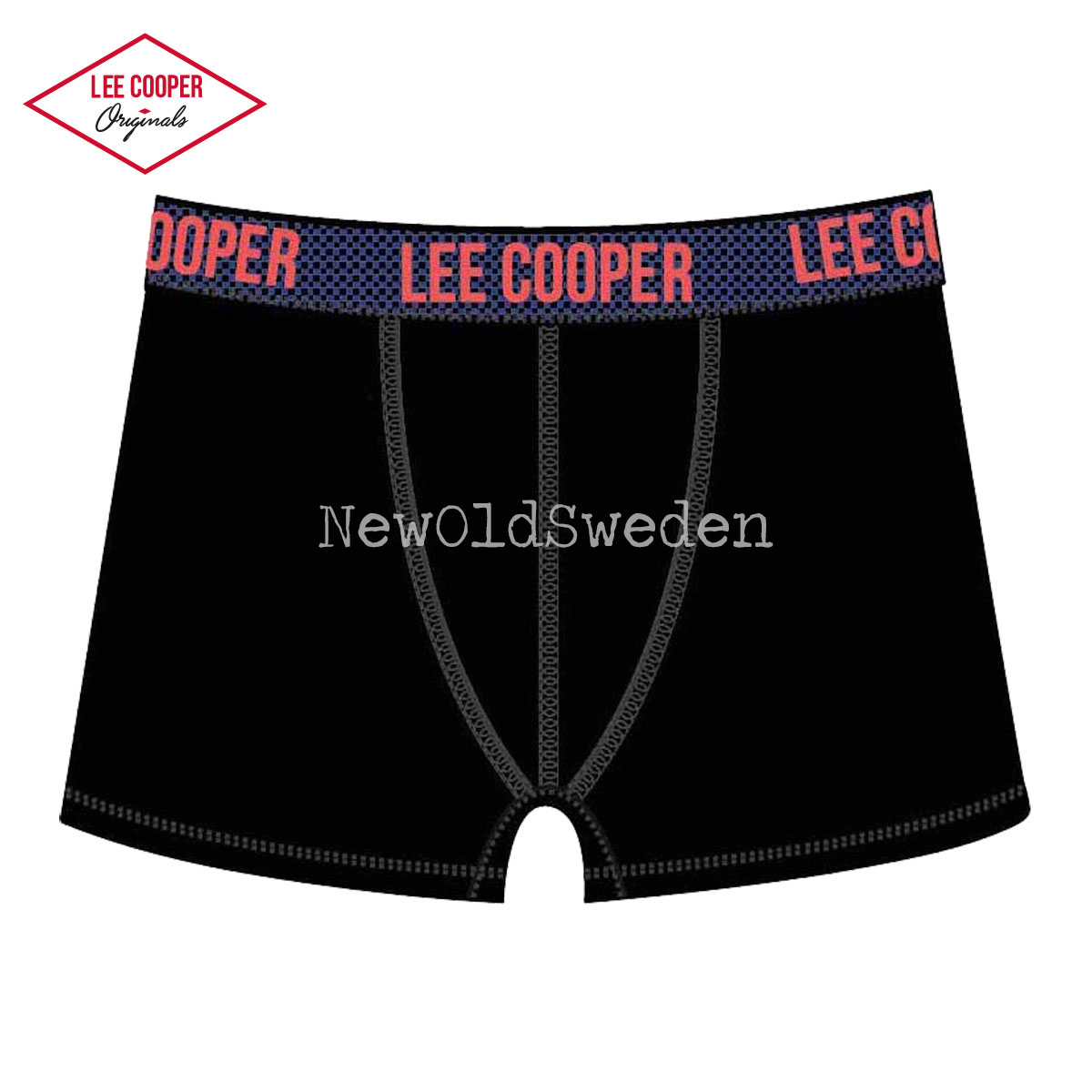 Boxer Svart/Korall XX-LARGE Lee Cooper Originals - 2200