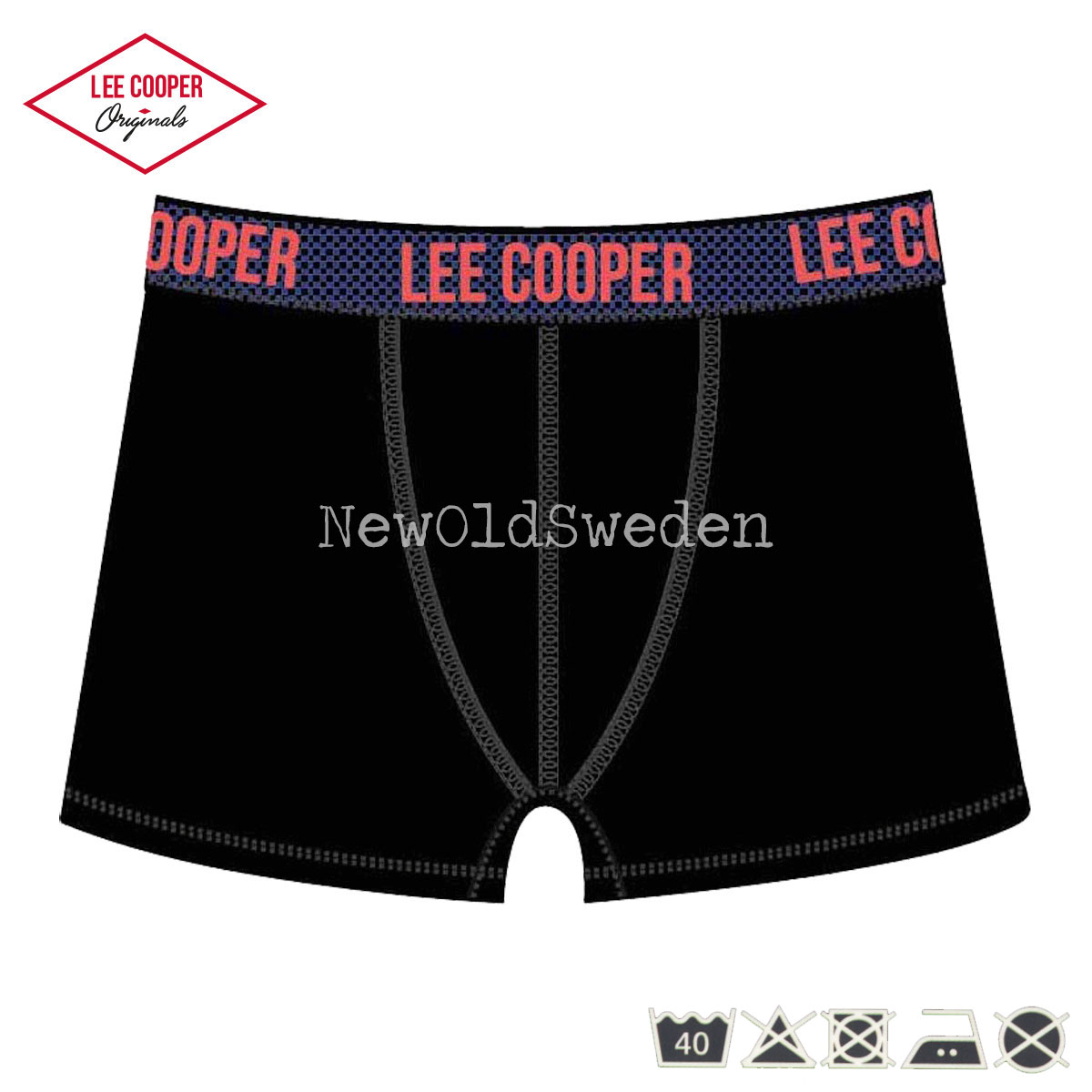 Boxer Svart/Korall XX-LARGE Lee Cooper Originals - 2200 - 2