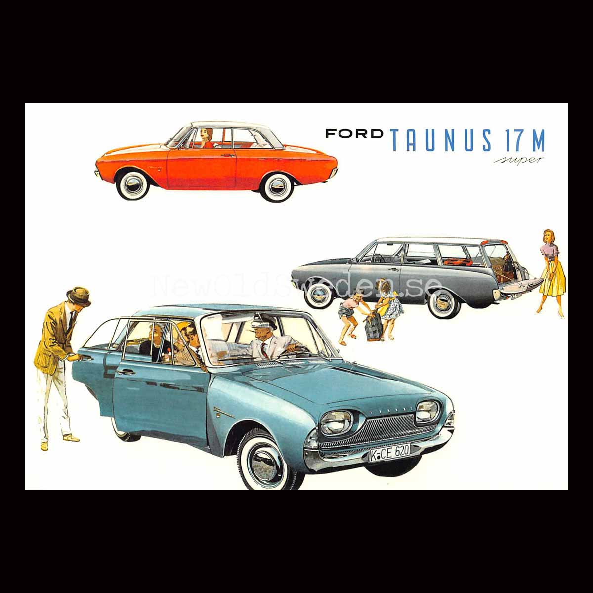 Ford Taunus 17 M Super - Vykort A5