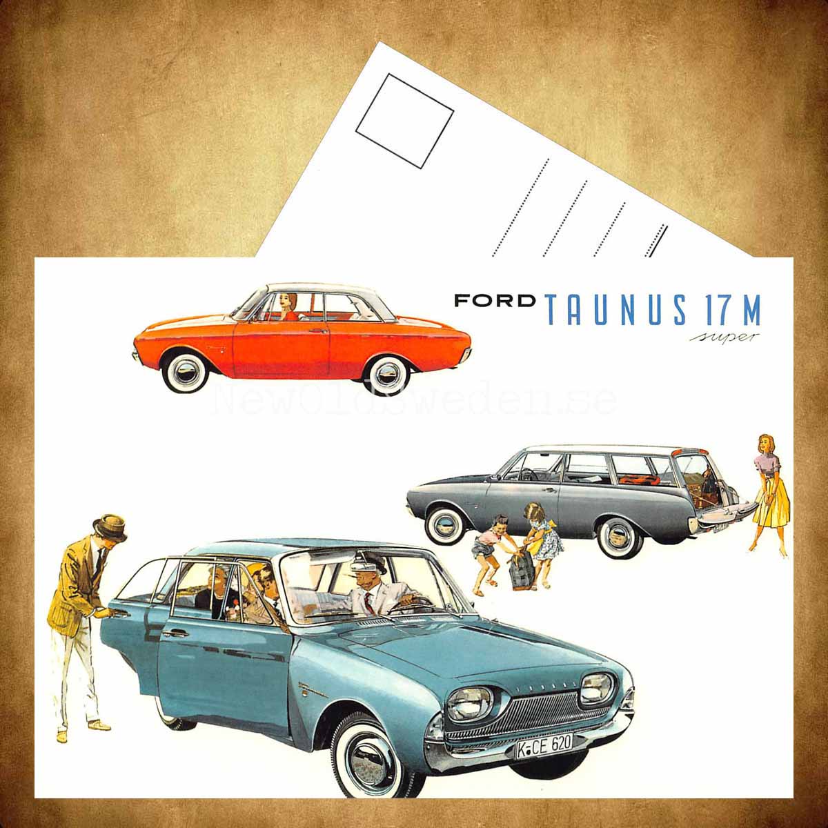 Ford Taunus 17 M Super - Vykort A5 - 3