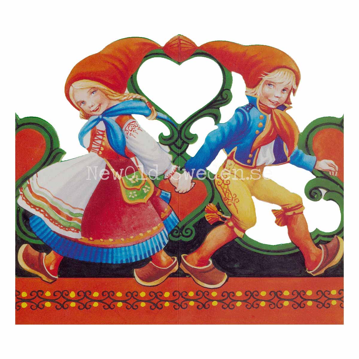Pappersrad Tomtenissar dansar 15 x 63 cm - R08 - 3