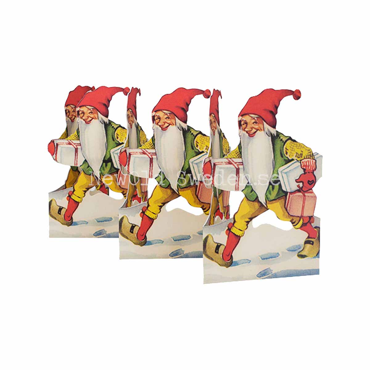 Pappersrad Tomte julklappar16.5 x 65 cm - R08 - 4