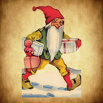 Pappersrad Tomte julklappar16.5 x 65 cm - R08