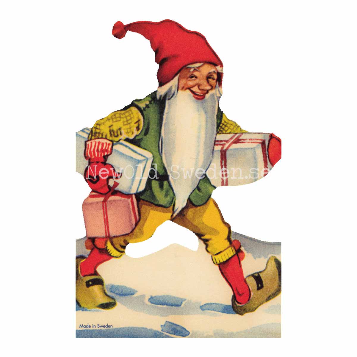 Pappersrad Tomte julklappar16.5 x 65 cm - R08 - 3