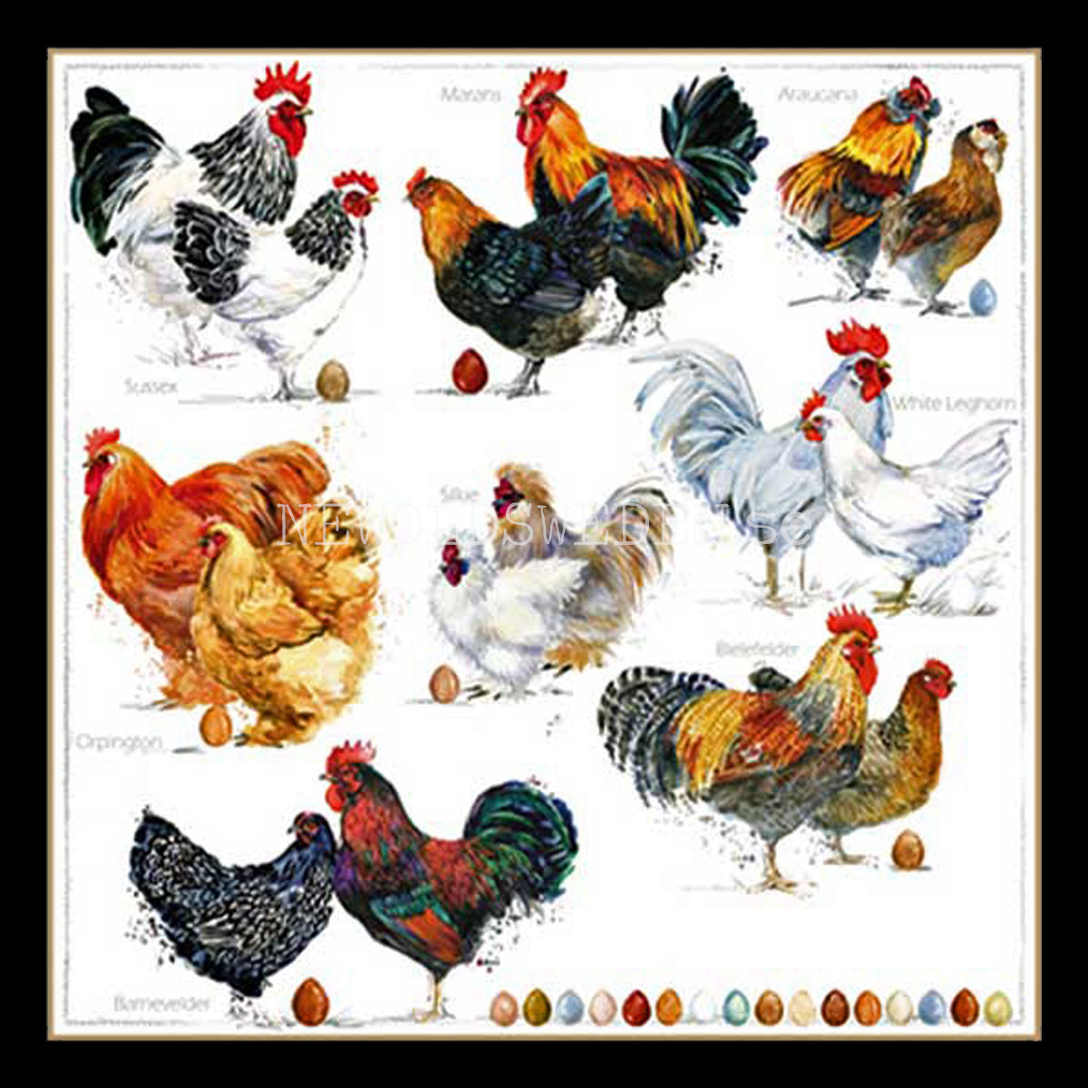 Servetter POULETS Påsk Servett 20-pack 33 x 33 cm