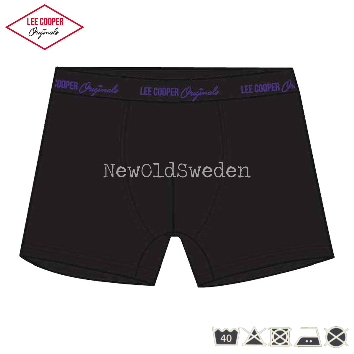 Boxer 1-pack - Stl. X-Large - Svart/Lila Lee Cooper Originals - 2000 - 2