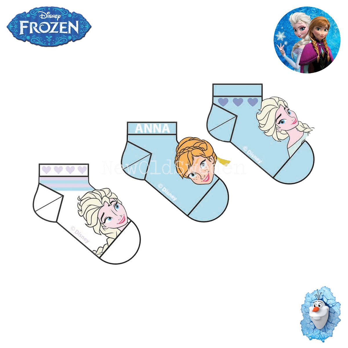 Sneakers 3-pack Frozen Disney Stl. 31/34 - Originals - 2050 - 2