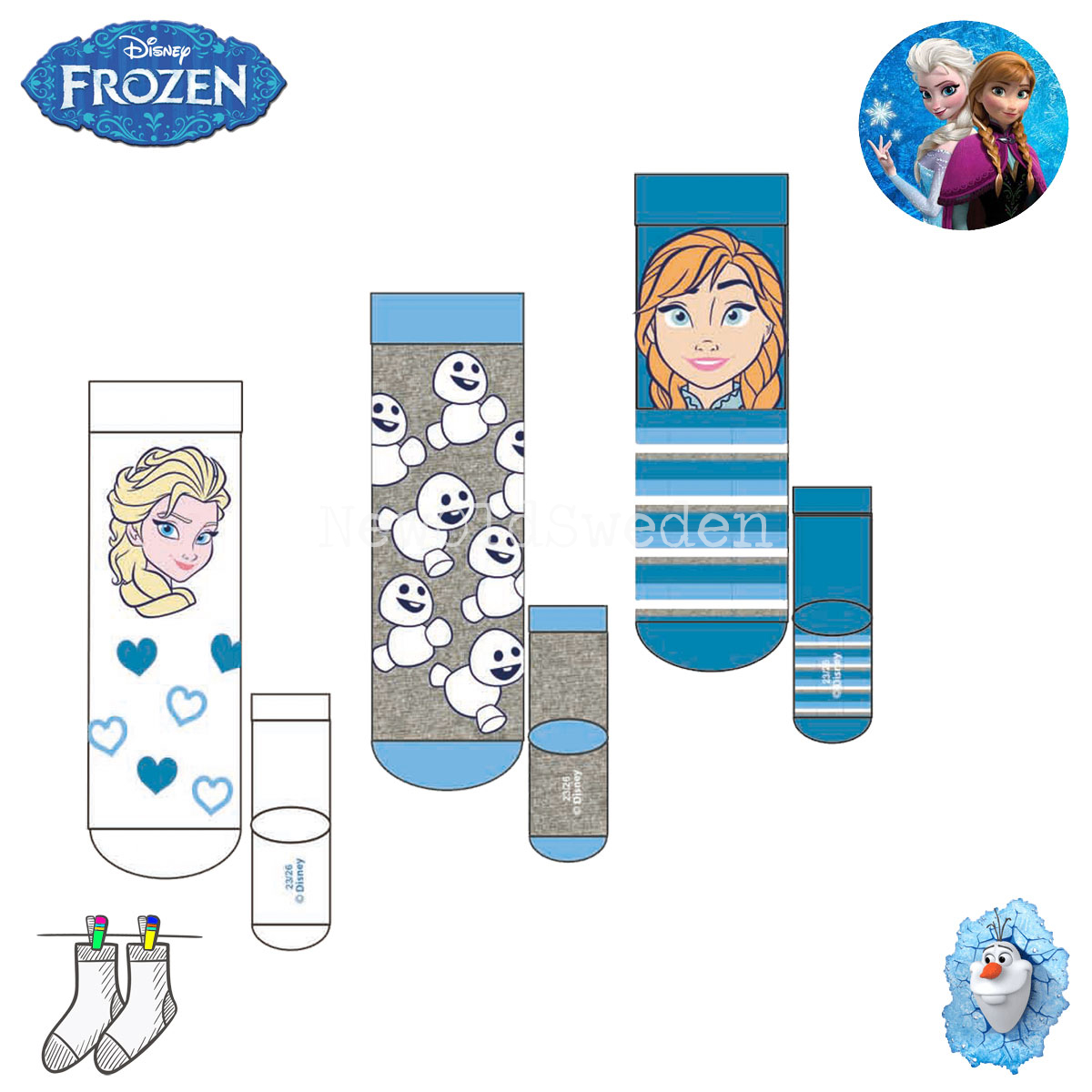 Sneakers 3-pack DISNEY FROZEN Stl. 27/30 - Originals - 2450 - 2