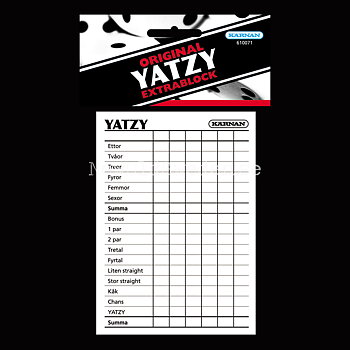 YATZY ORIGINAL Extrablock -  KÄRNAN