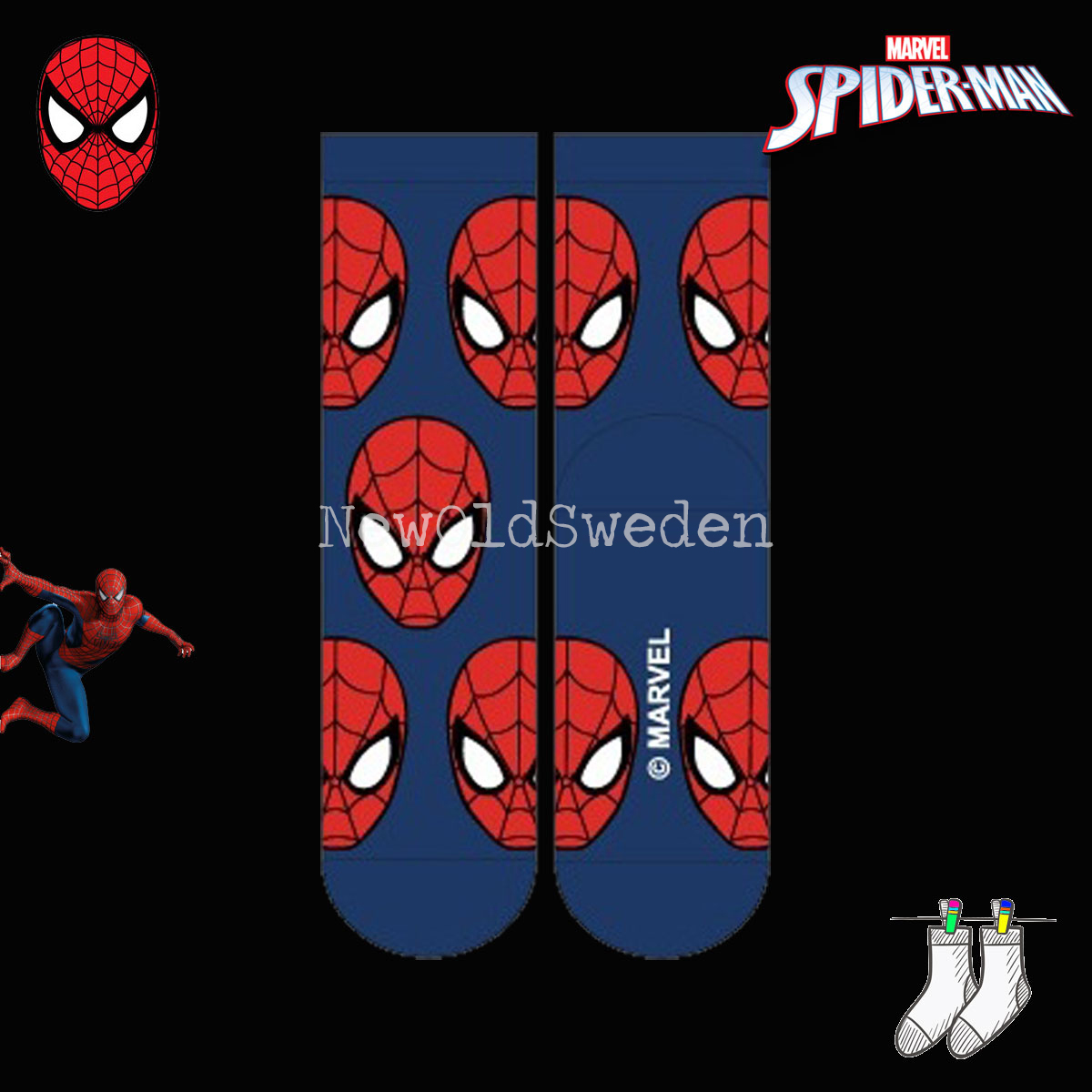 Socka Spiderman Stl. 27/30 Originals  - 5606