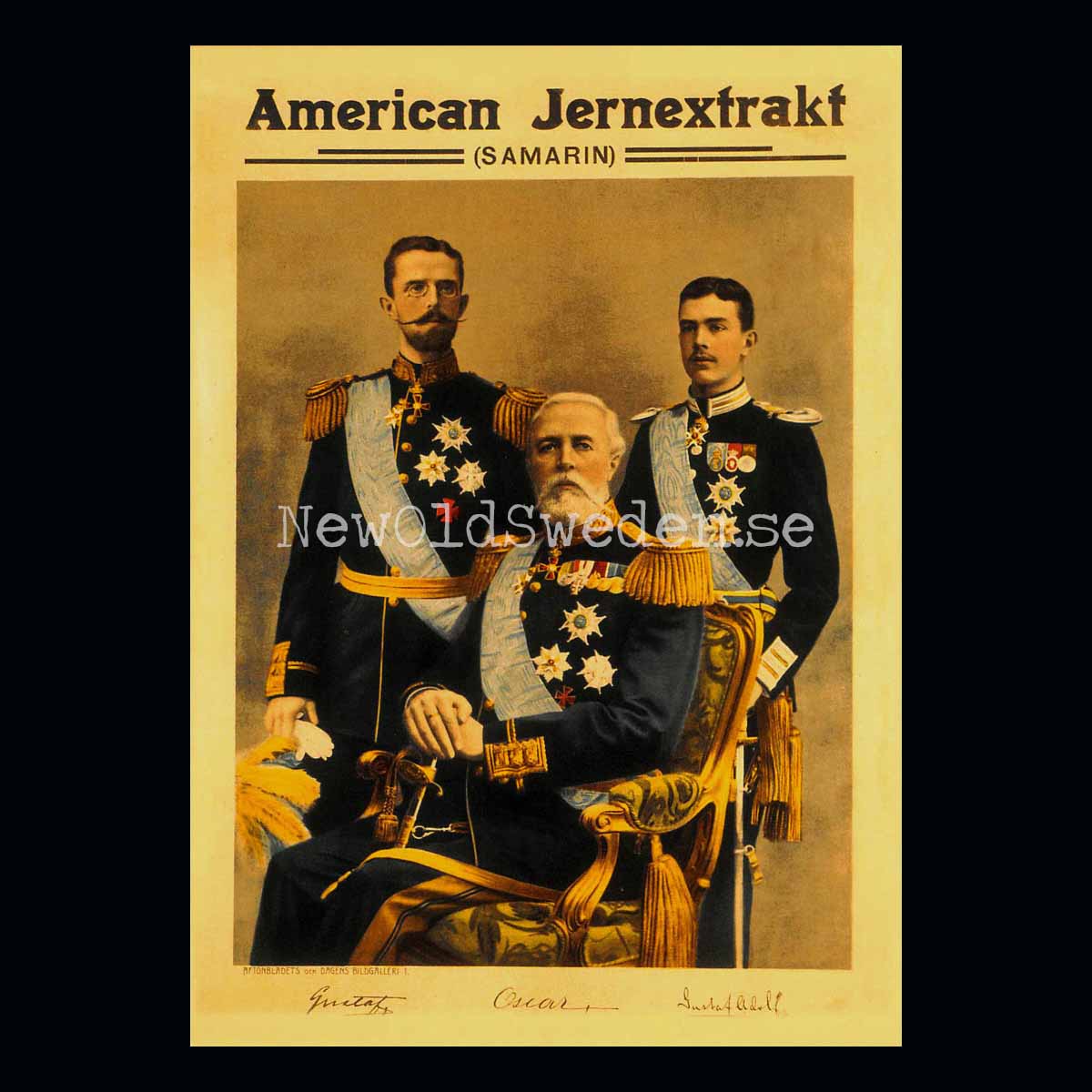 Tre Kungar - American Jernextrakt SAMARIN - Vykort A5