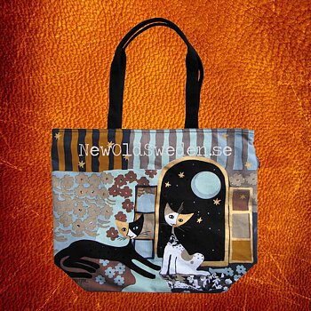 Handväska L Flowers and Stripes Rosina Wachtmeister