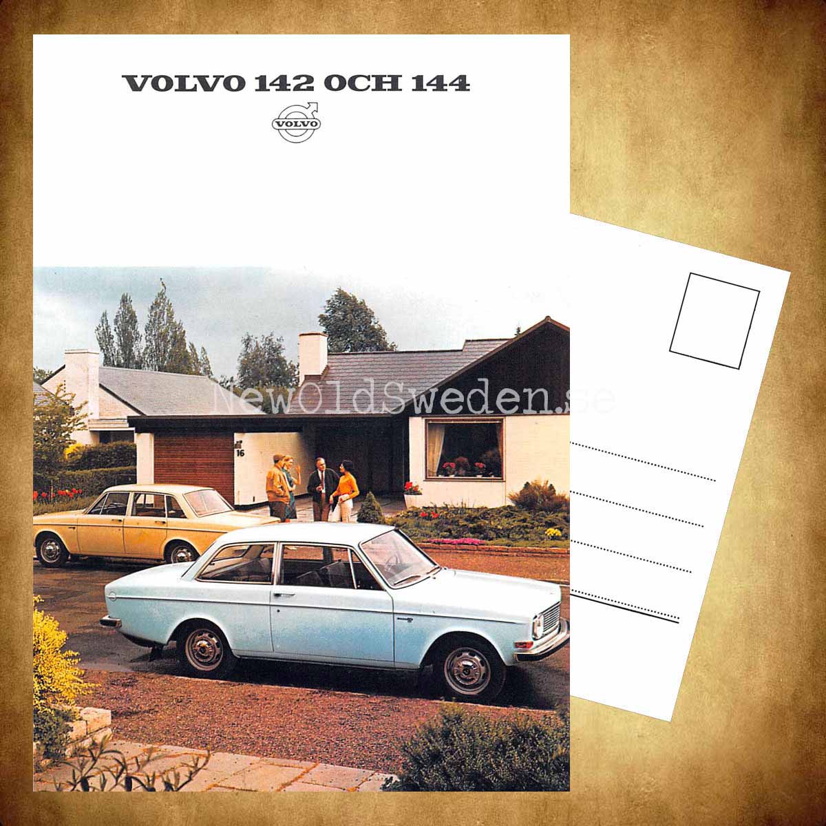 Volvo 142 och Volvo 144 - Vykort A5 - 3