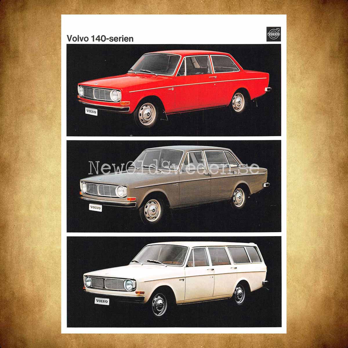Volvo 140 Serien - Vykort A5 - 2