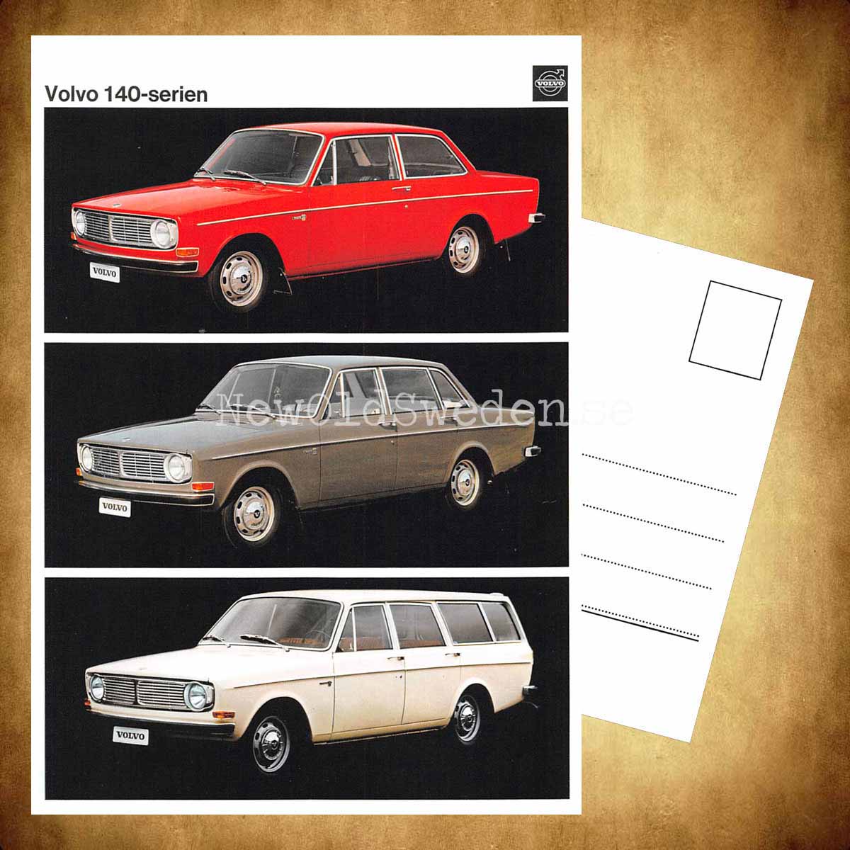 Volvo 140 Serien - Vykort A5 - 3