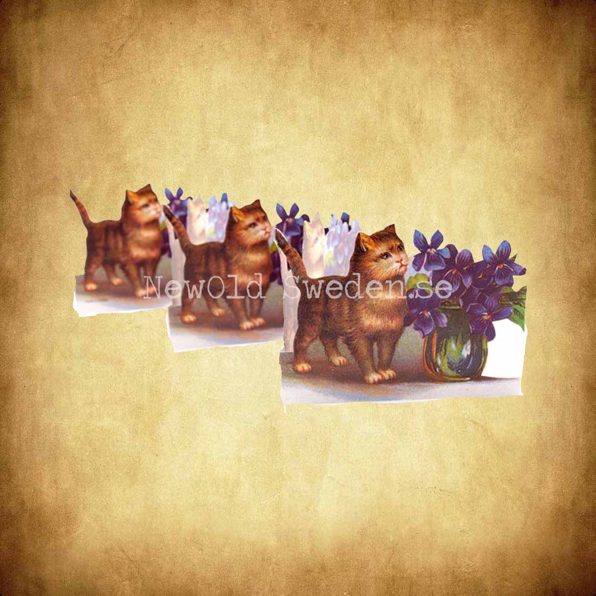 Pappersrader Katt - 65 x 9 cm - R07 - 2