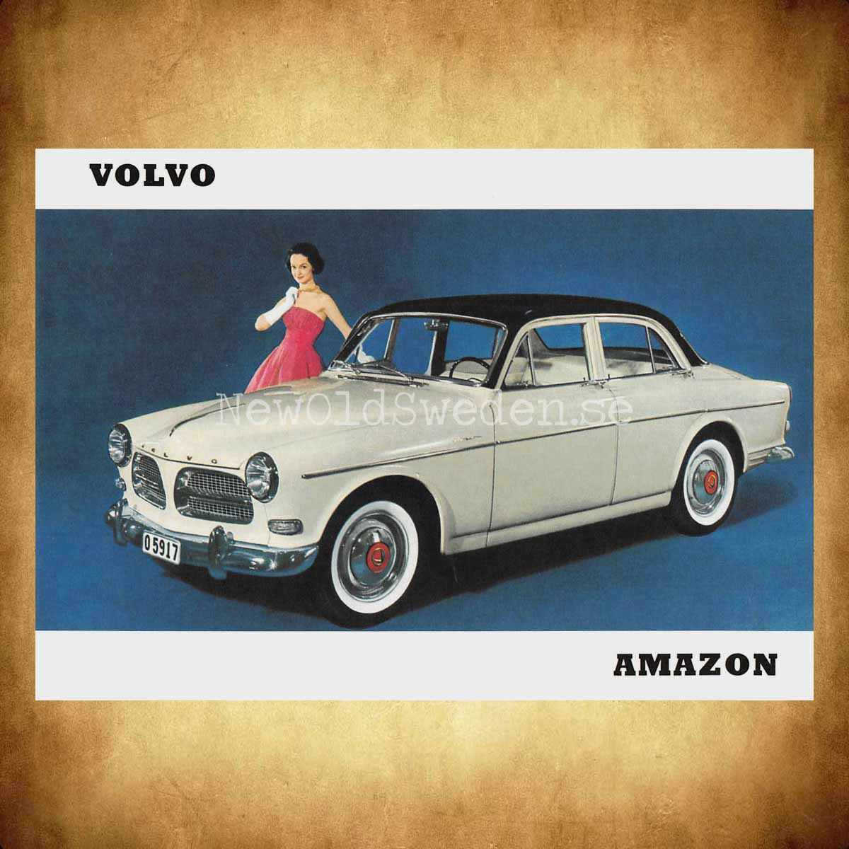 Volvo AMAZON - Vykort A5 - 2