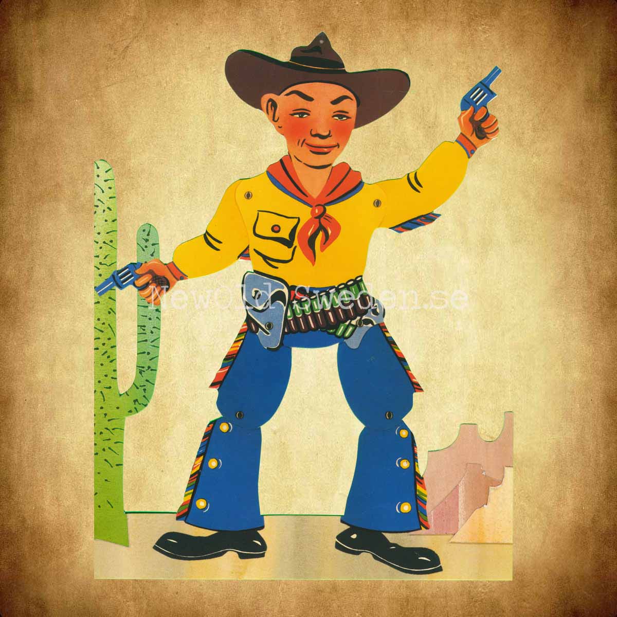 Pappersrad Cowboy 19 x 87 cm - R10