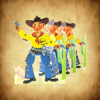 Pappersrad Cowboy 19 x 87 cm - R10
