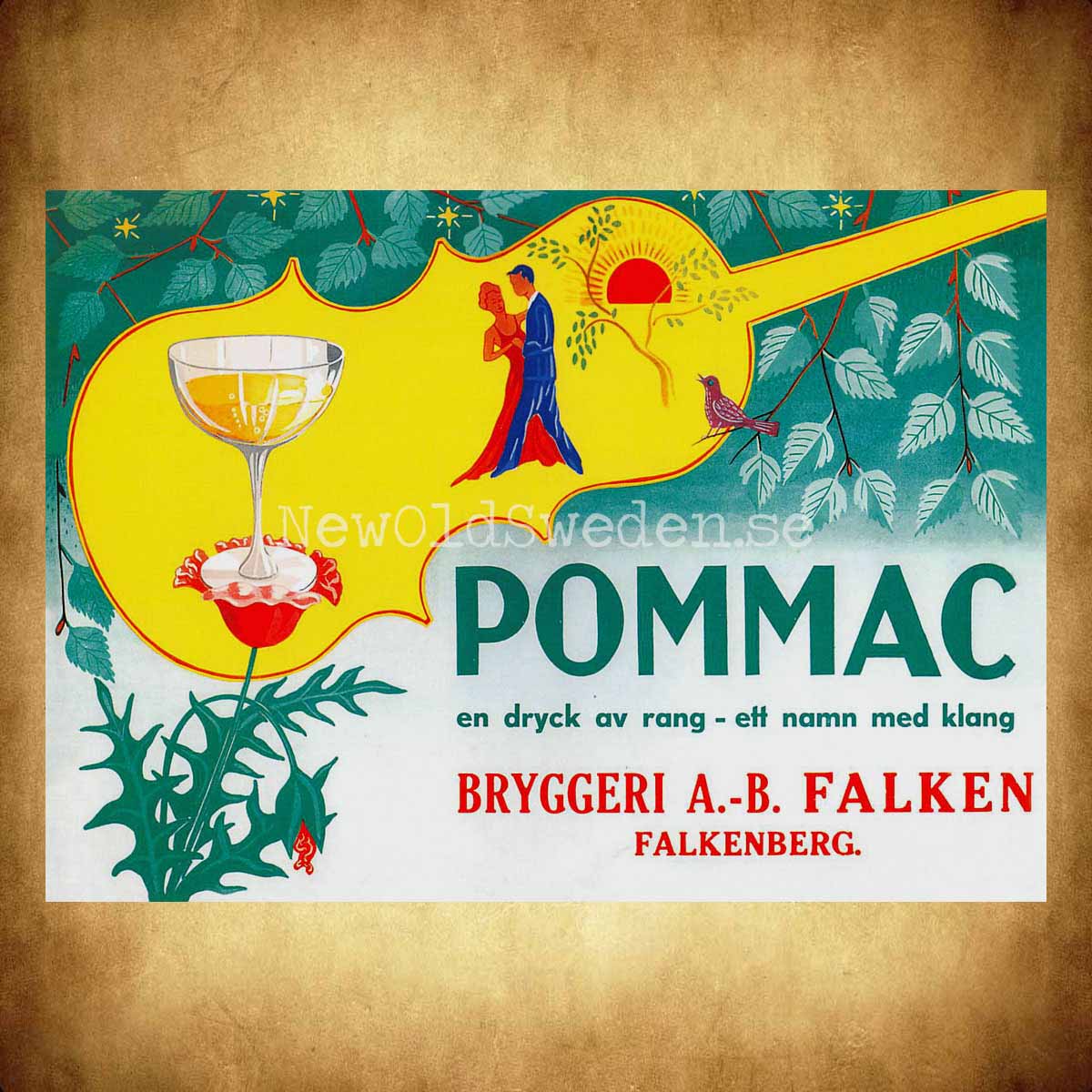 Pommac Bryggeri Falken Falkenberg - Vykort A5 - 2
