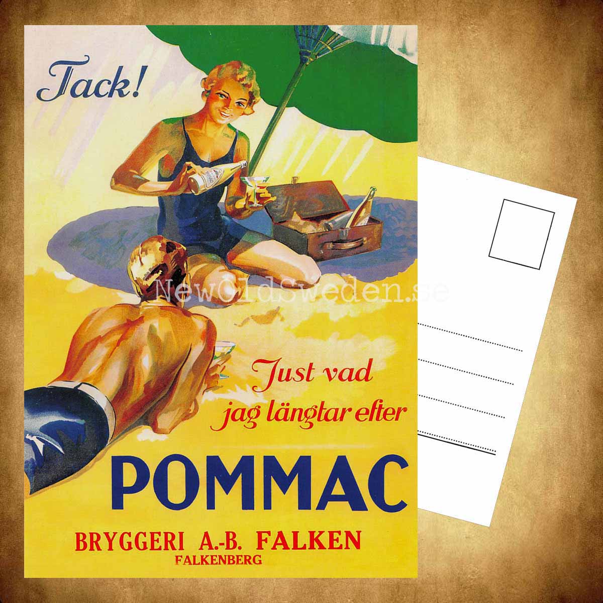 Pommac Bryggeri Falken Falkenberg - Vykort A5 - 3