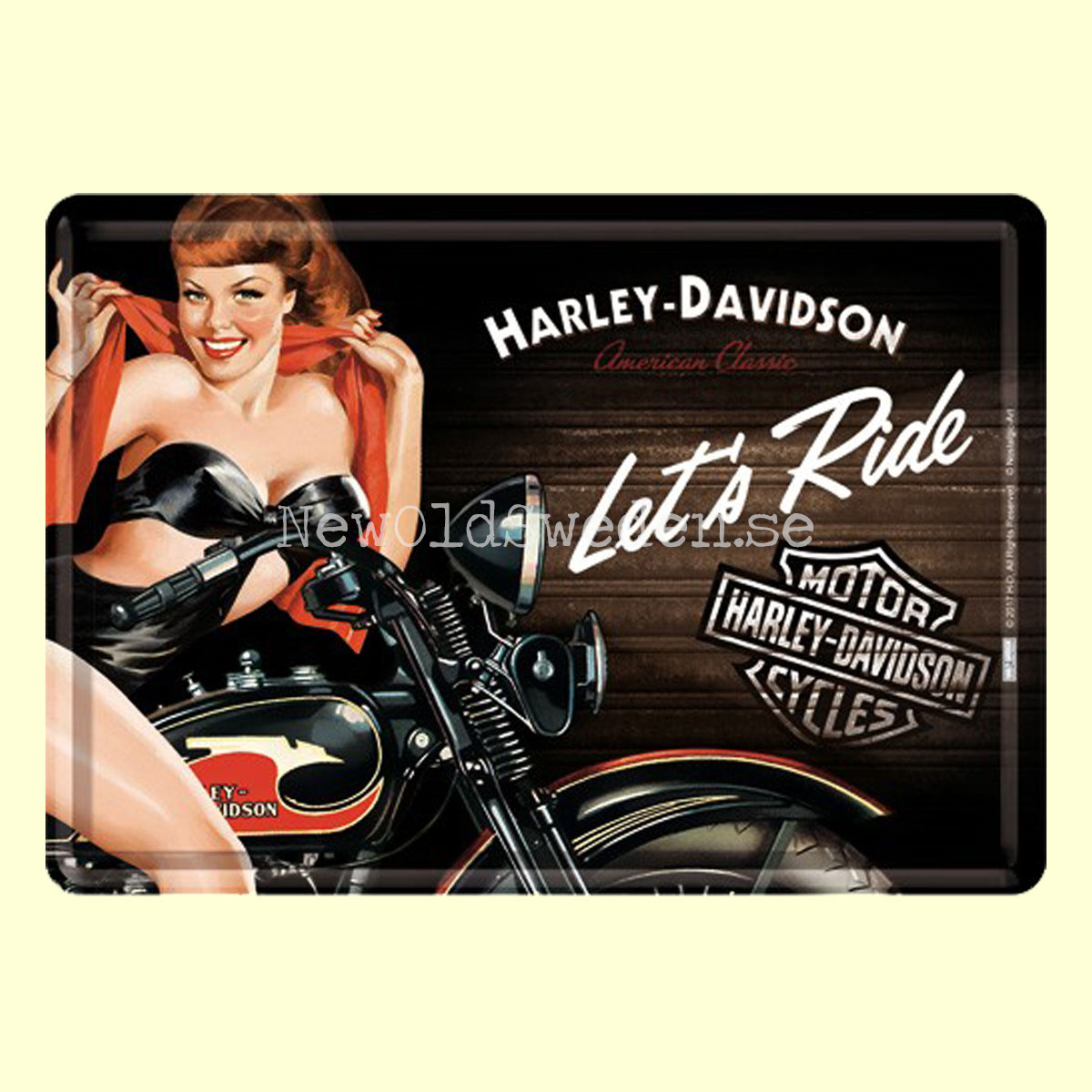 H-D Biker babe Let´s Ride - METAL CARD T5 - 5