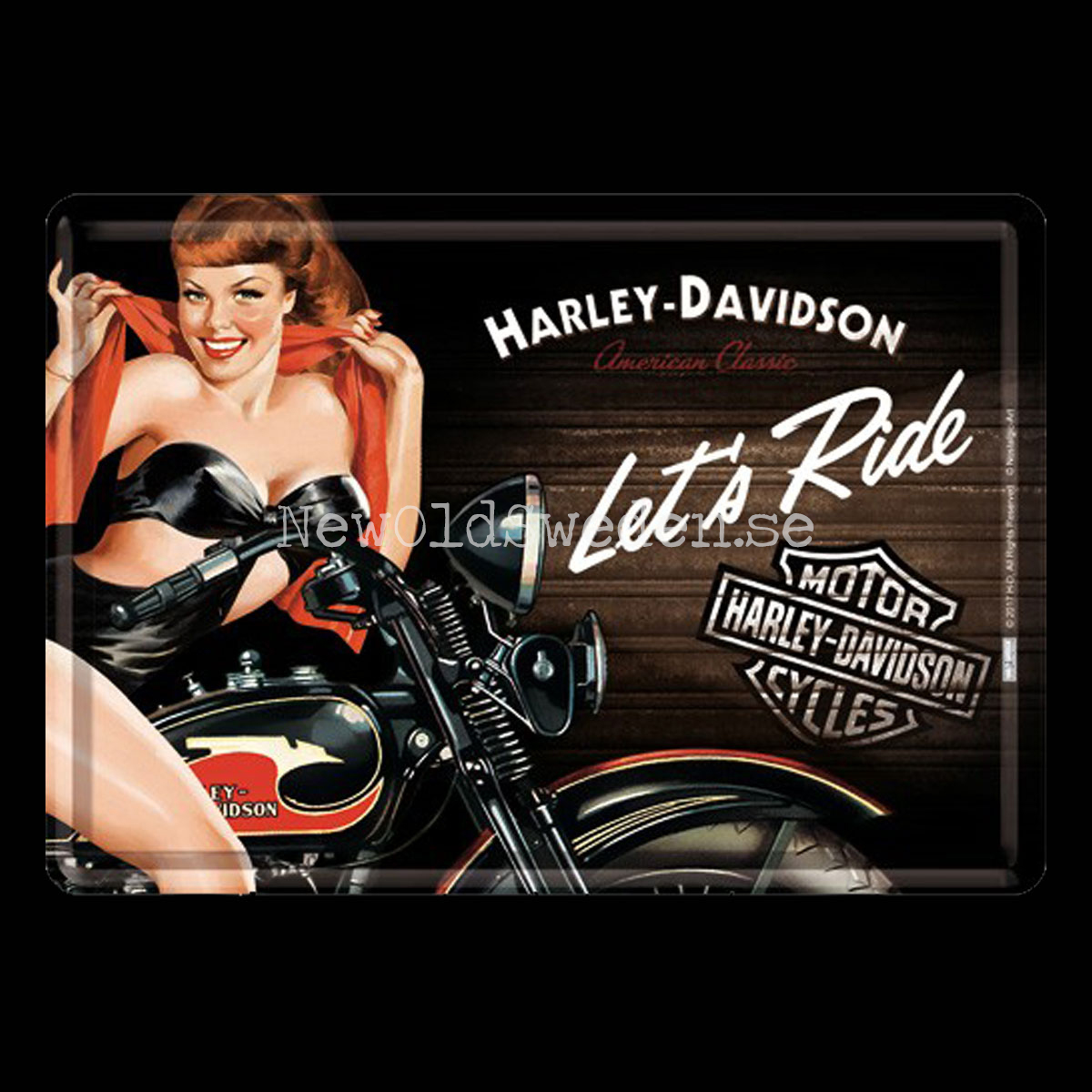 H-D Biker babe Let´s Ride - METAL CARD T5