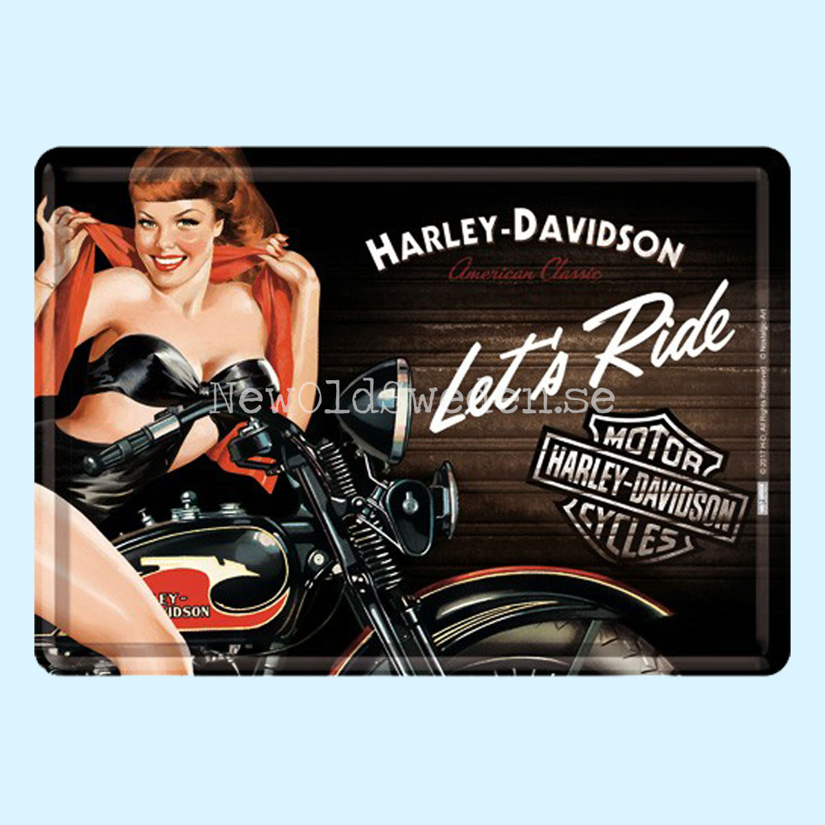 H-D Biker babe Let´s Ride - METAL CARD T5 - 6