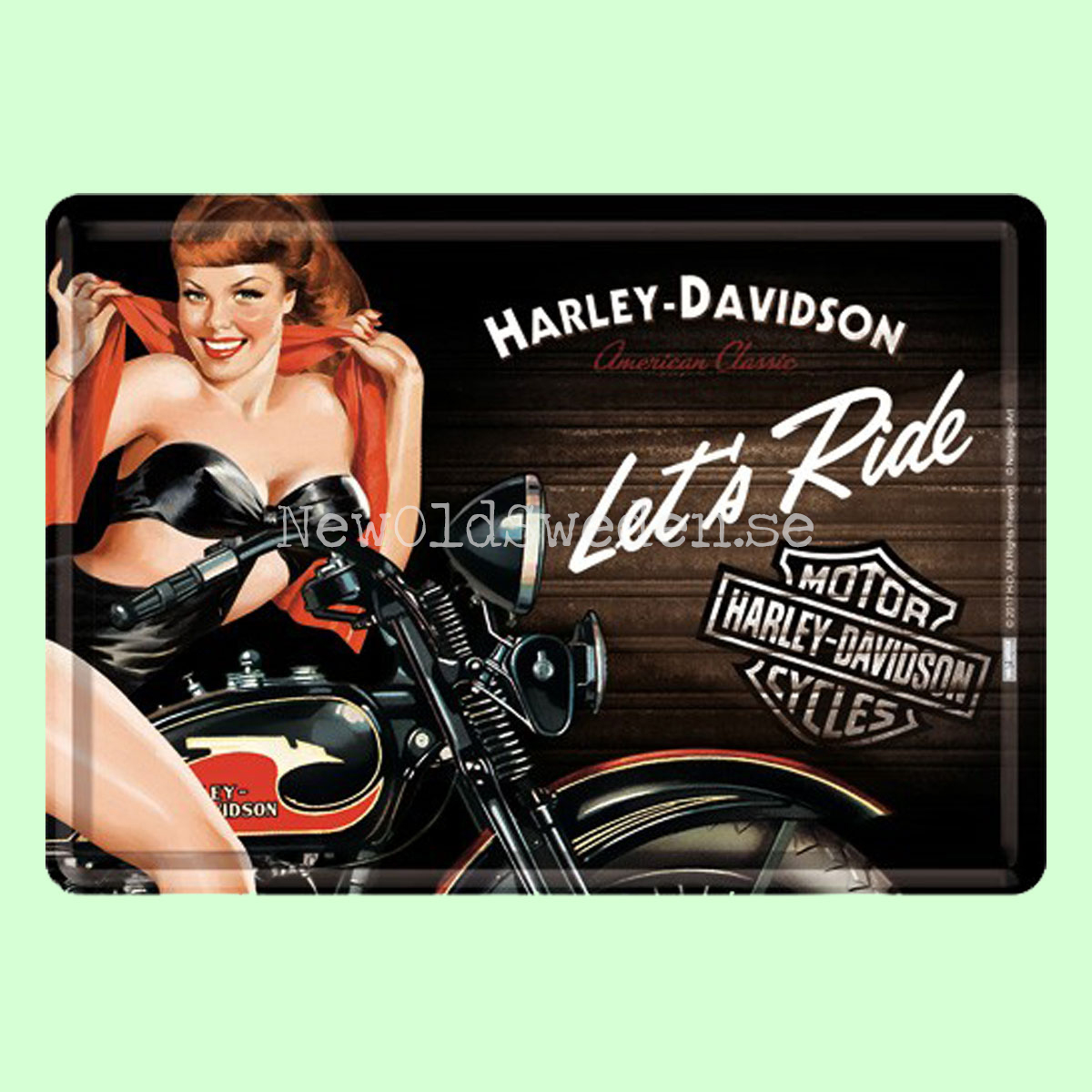 H-D Biker babe Let´s Ride - METAL CARD T5 - 3