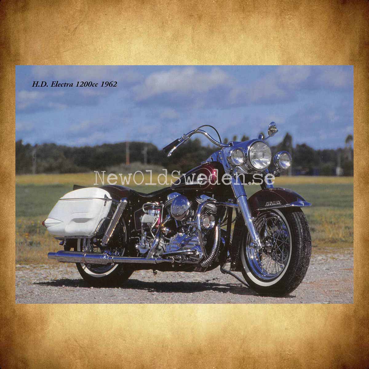 Harley Davidson Electra 1200cc 1962 - Vykort A5 - 2