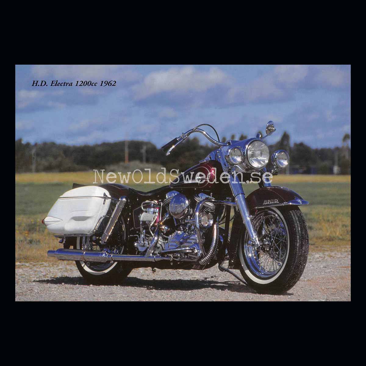 Harley Davidson Electra 1200cc 1962 - Vykort A5