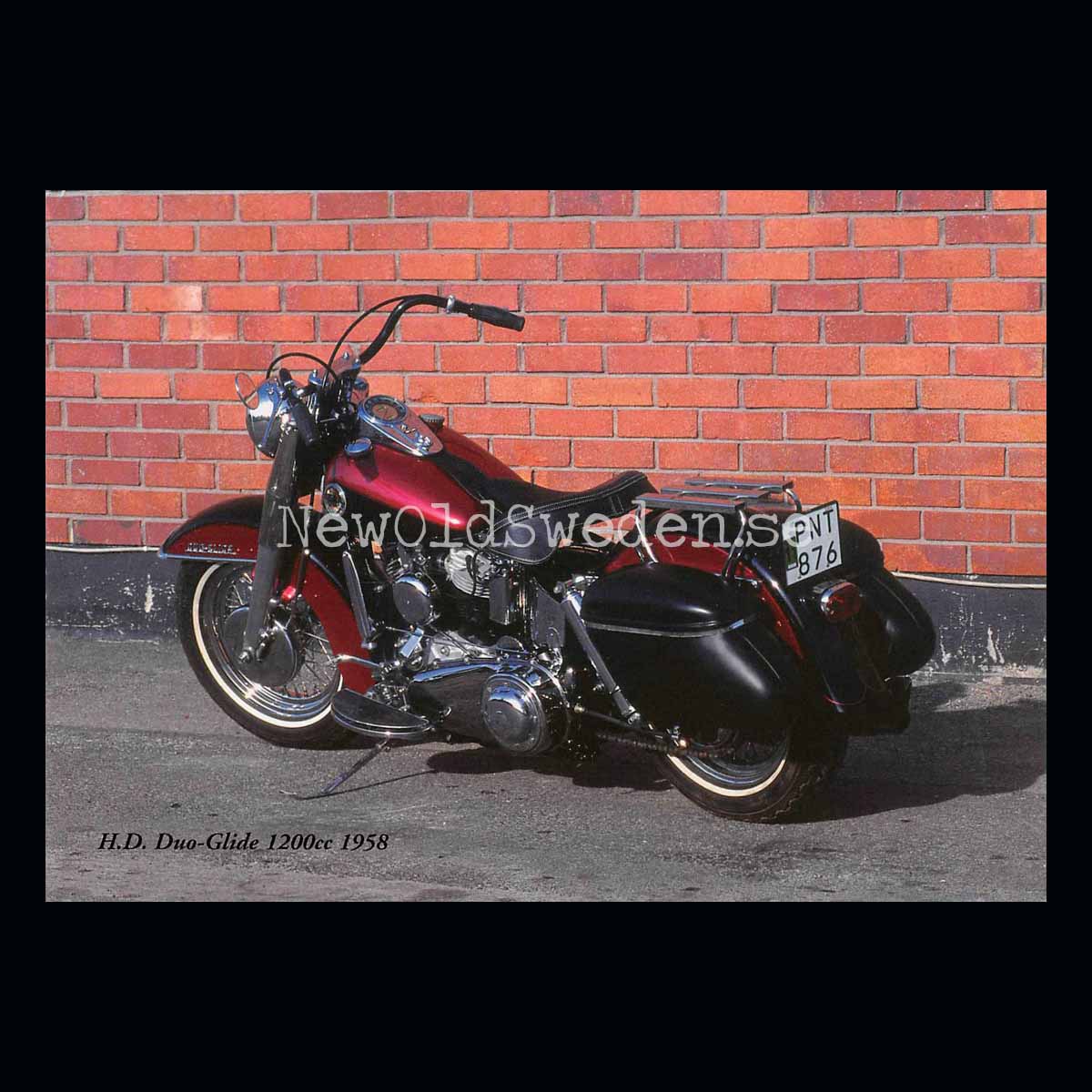 Harley Davidson Duo Glide 1200cc 1958 - Vykort A5