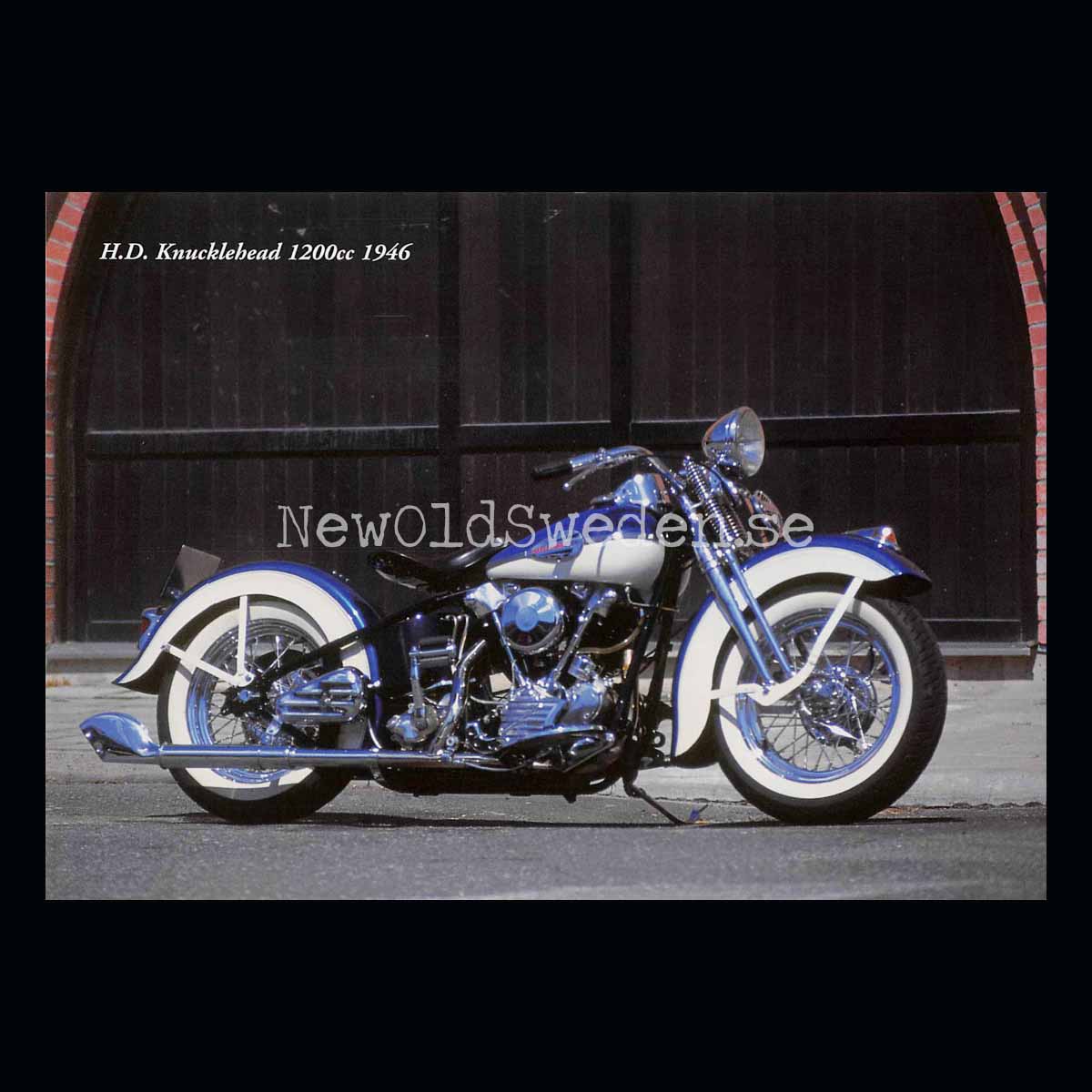 Harley Davidson Knucklehead 1200cc 1946 - Vykort A5