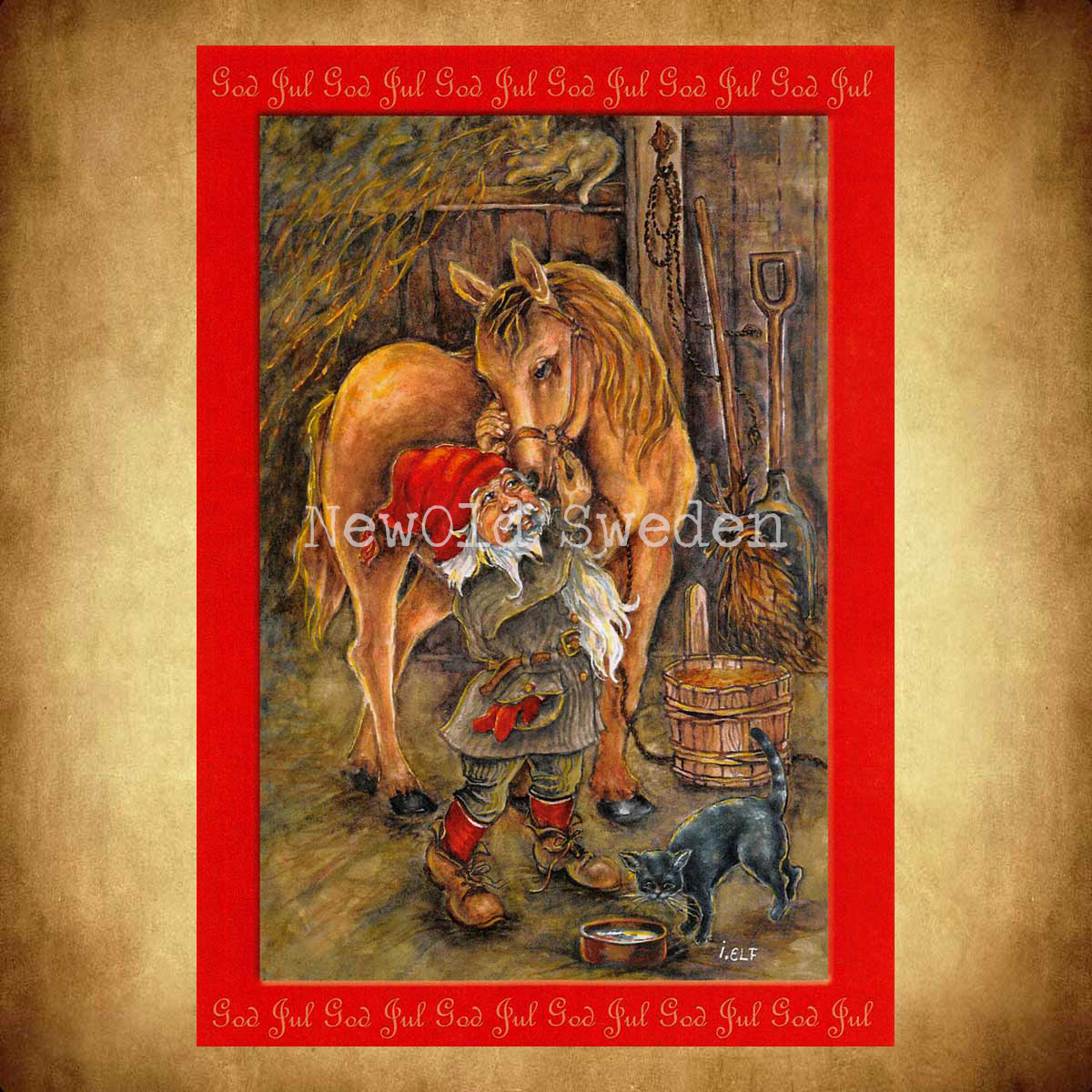 Tomten och Brunte - Ingrid Elf - 1009 - 2