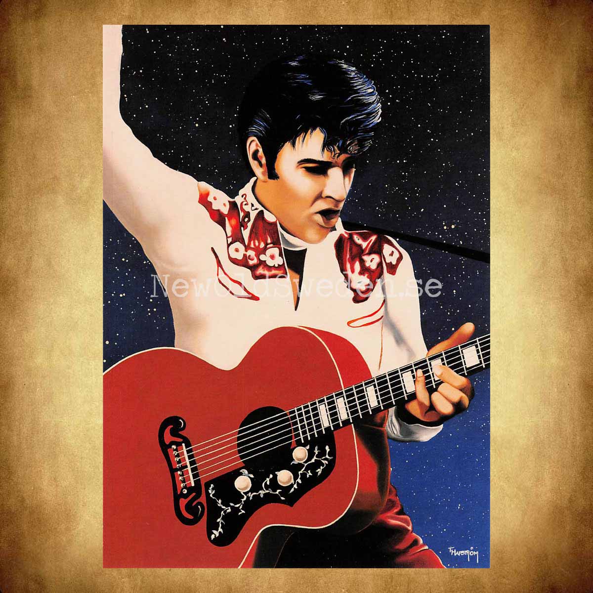 Elvis Presley No: 3 av 4 - Vykort  A5 - 2