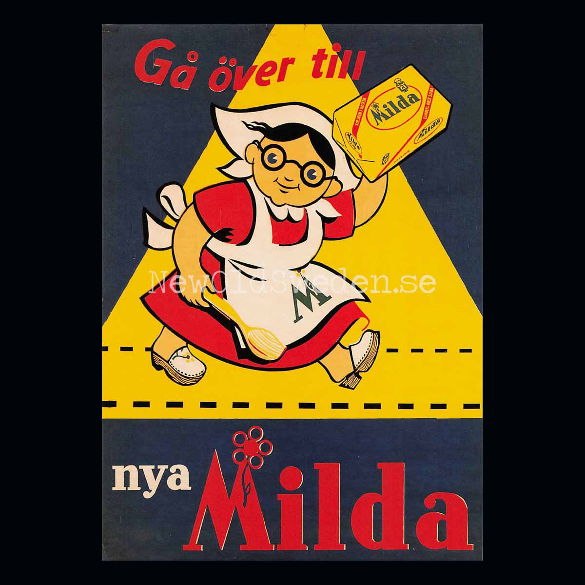 Gå över till nya Milda - Vykort A5