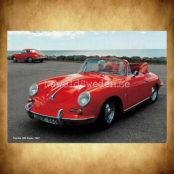 Porsche 356 Super 1961 - Vykort A5