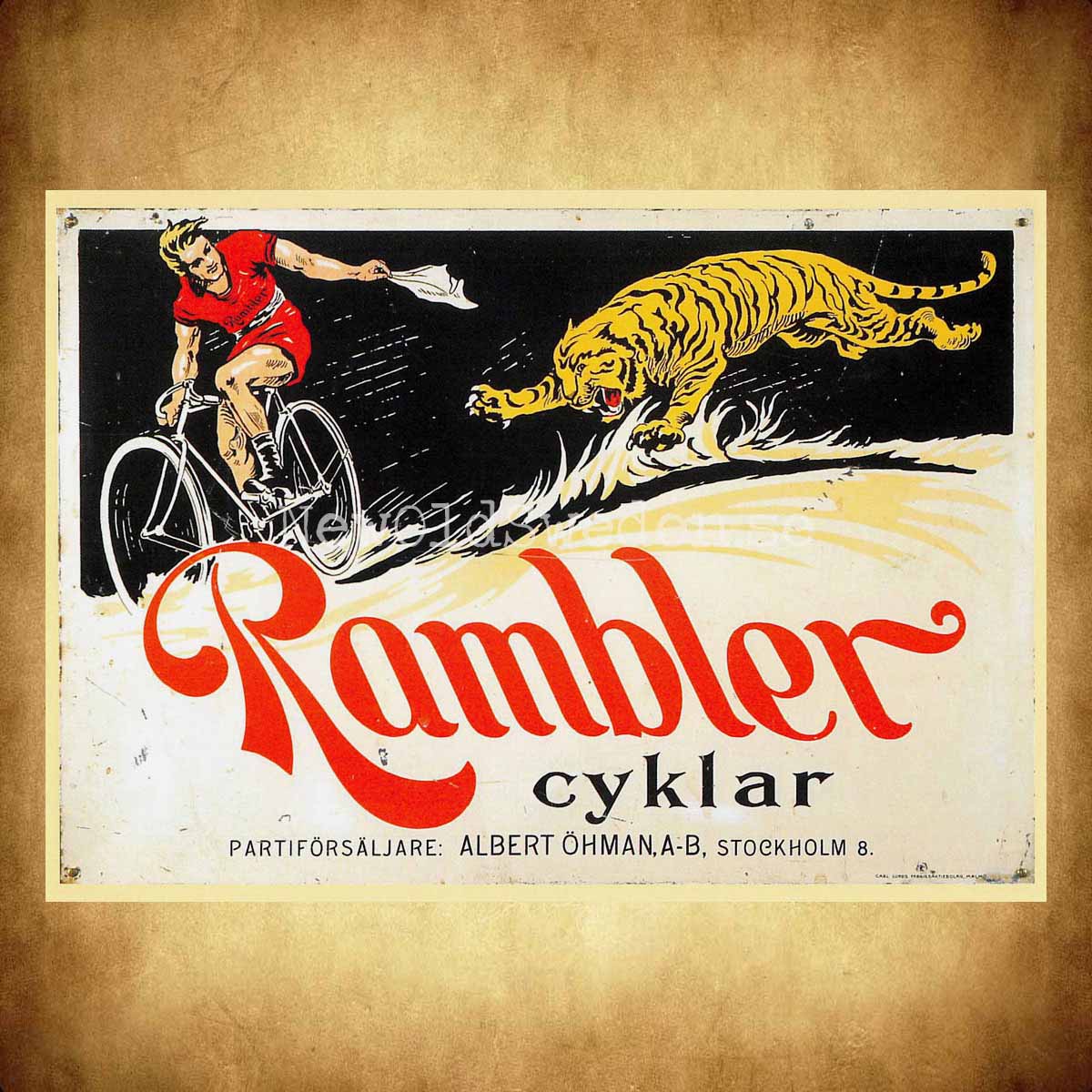 Rambler Cykel Stockholm - Vykort A5 - 2