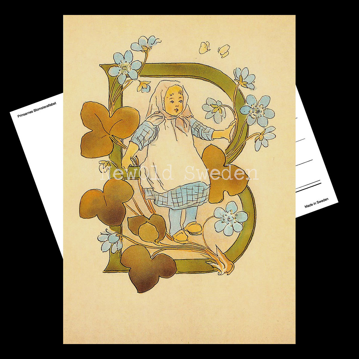 Blomsteralfabetet B - BLÅSIPPA Ottilia Adelborg - 725 - 2