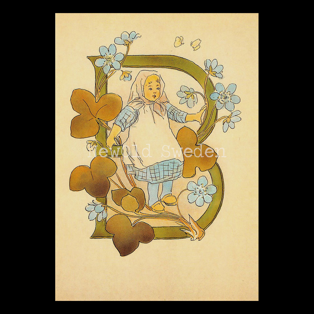Blomsteralfabetet B - BLÅSIPPA Ottilia Adelborg - 725