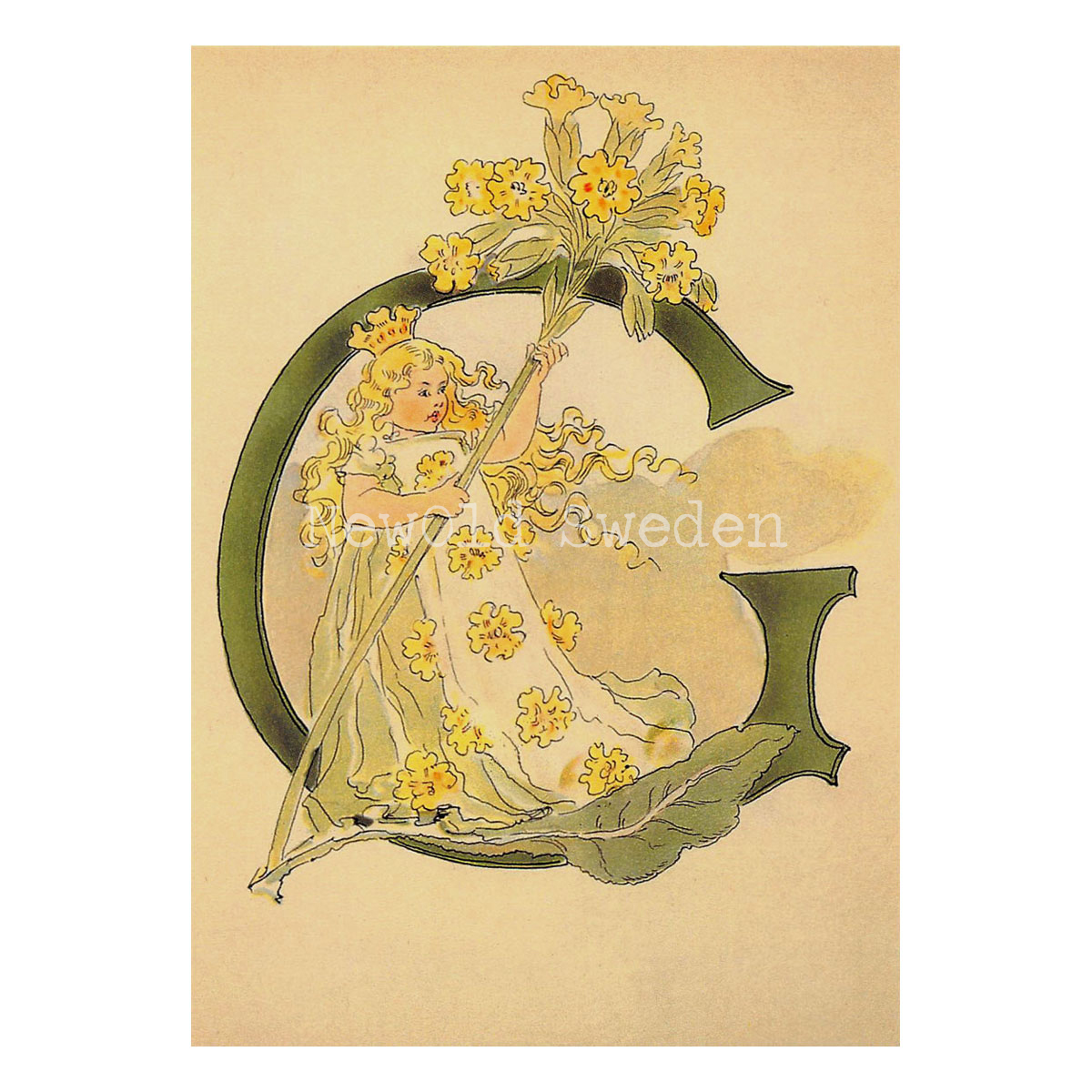 Blomsteralfabetet G - GULLVIVA Ottilia Adelborg - 725 - 3