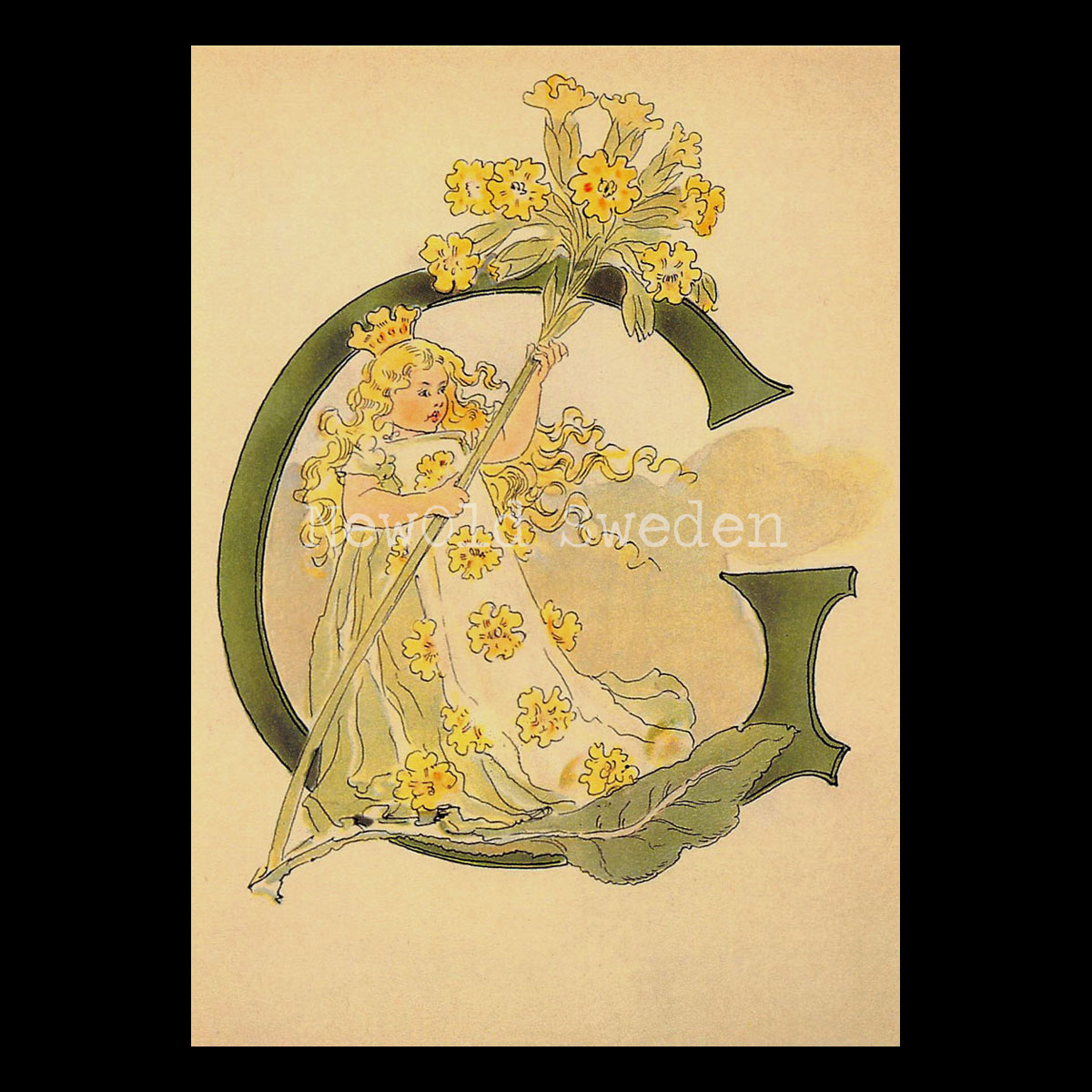 Blomsteralfabetet G - GULLVIVA Ottilia Adelborg - 725