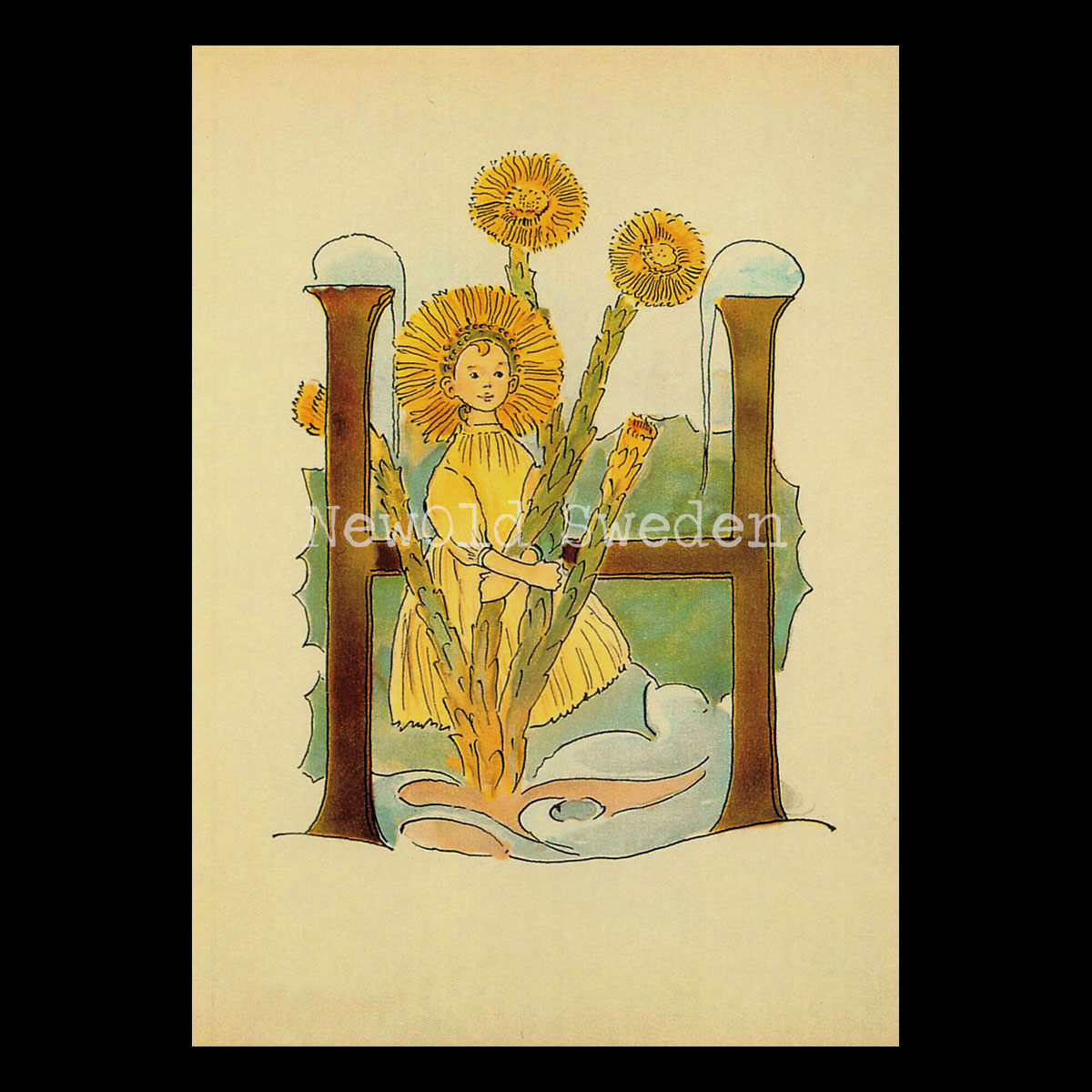 Blomsteralfabetet H - HÄSTHOVSÖRT Ottilia Adelborg - 725