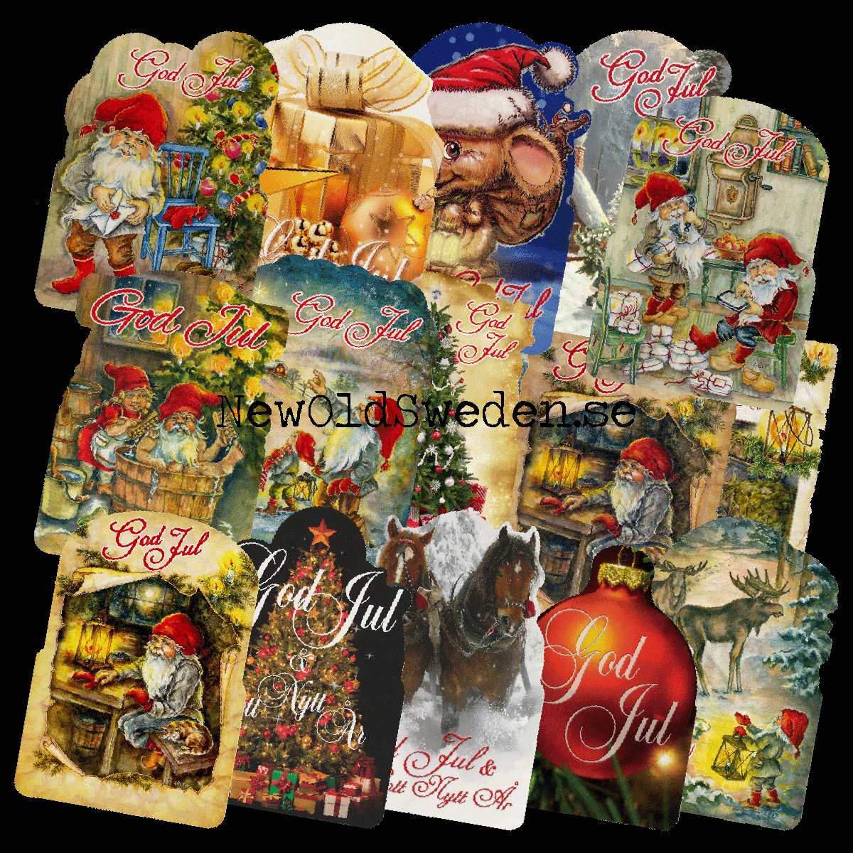 Julkort 16-PACK Stansade Julkort Limited Edition