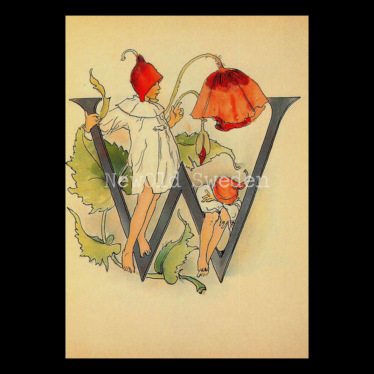 Blomsteralfabetet W - WALLMO Ottilia Adelborg - 725