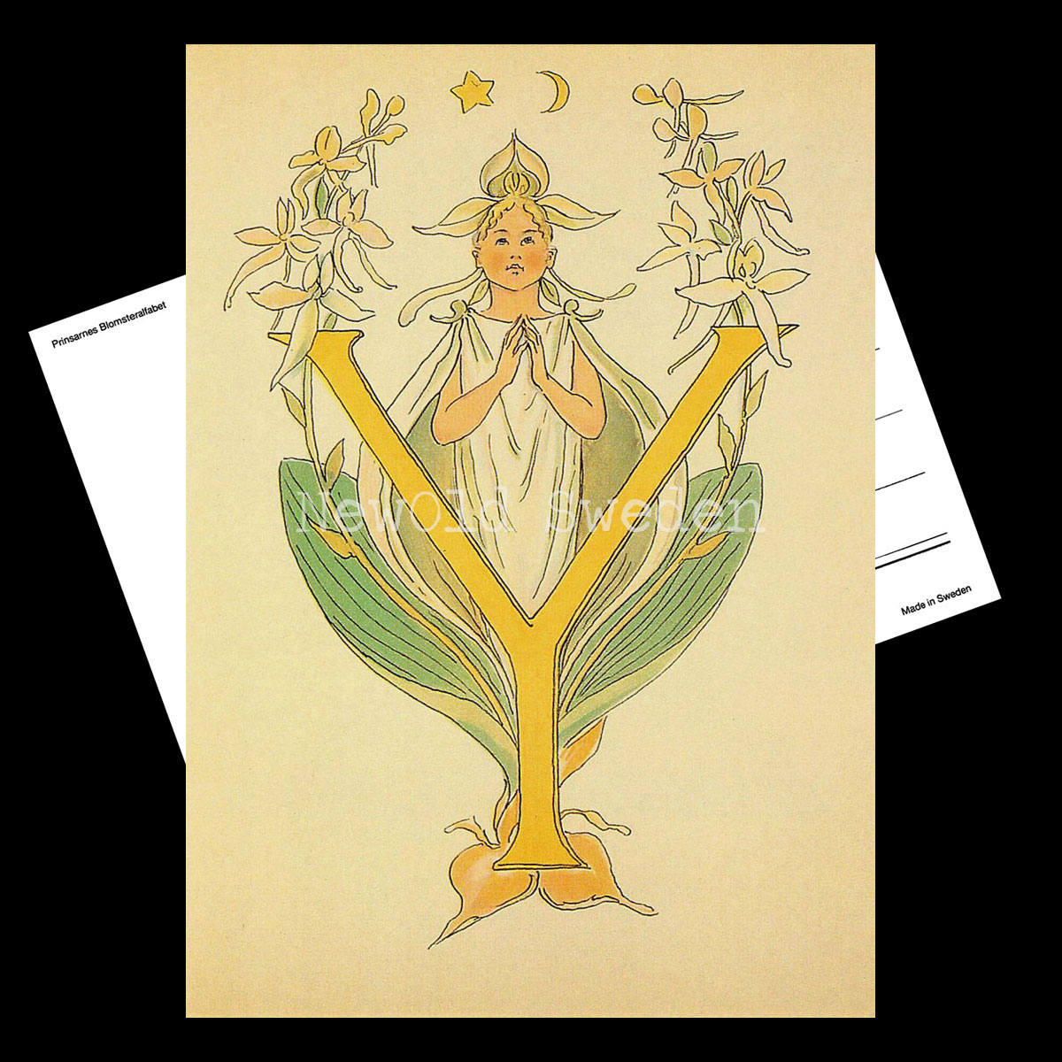 Blomsteralfabetet Y - YXNE Ottilia Adelborg - 725 - 2