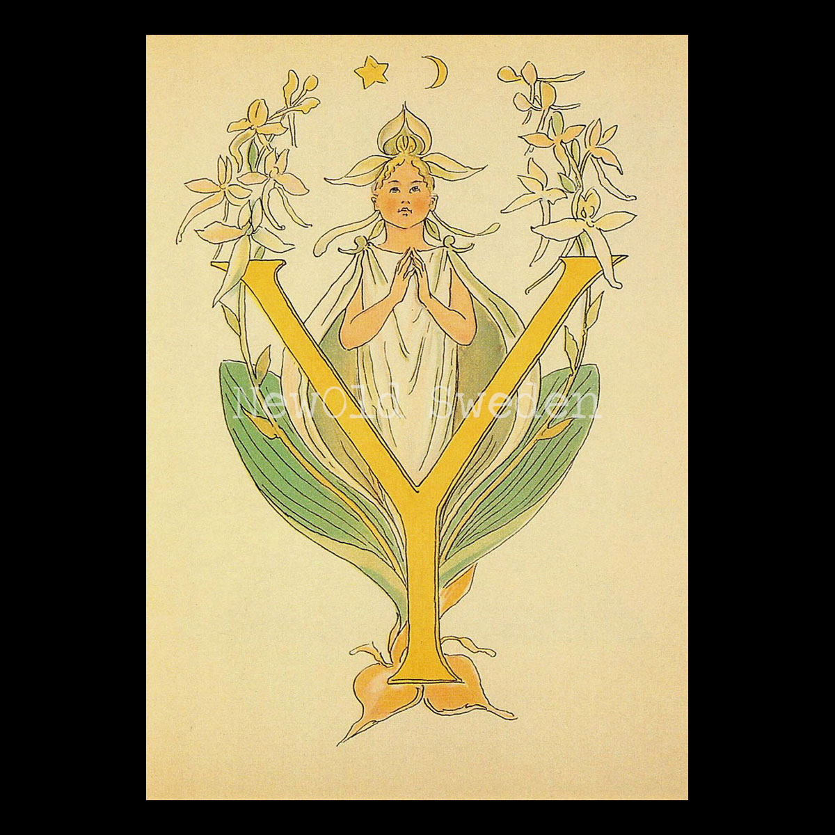 Blomsteralfabetet Y - YXNE Ottilia Adelborg - 725