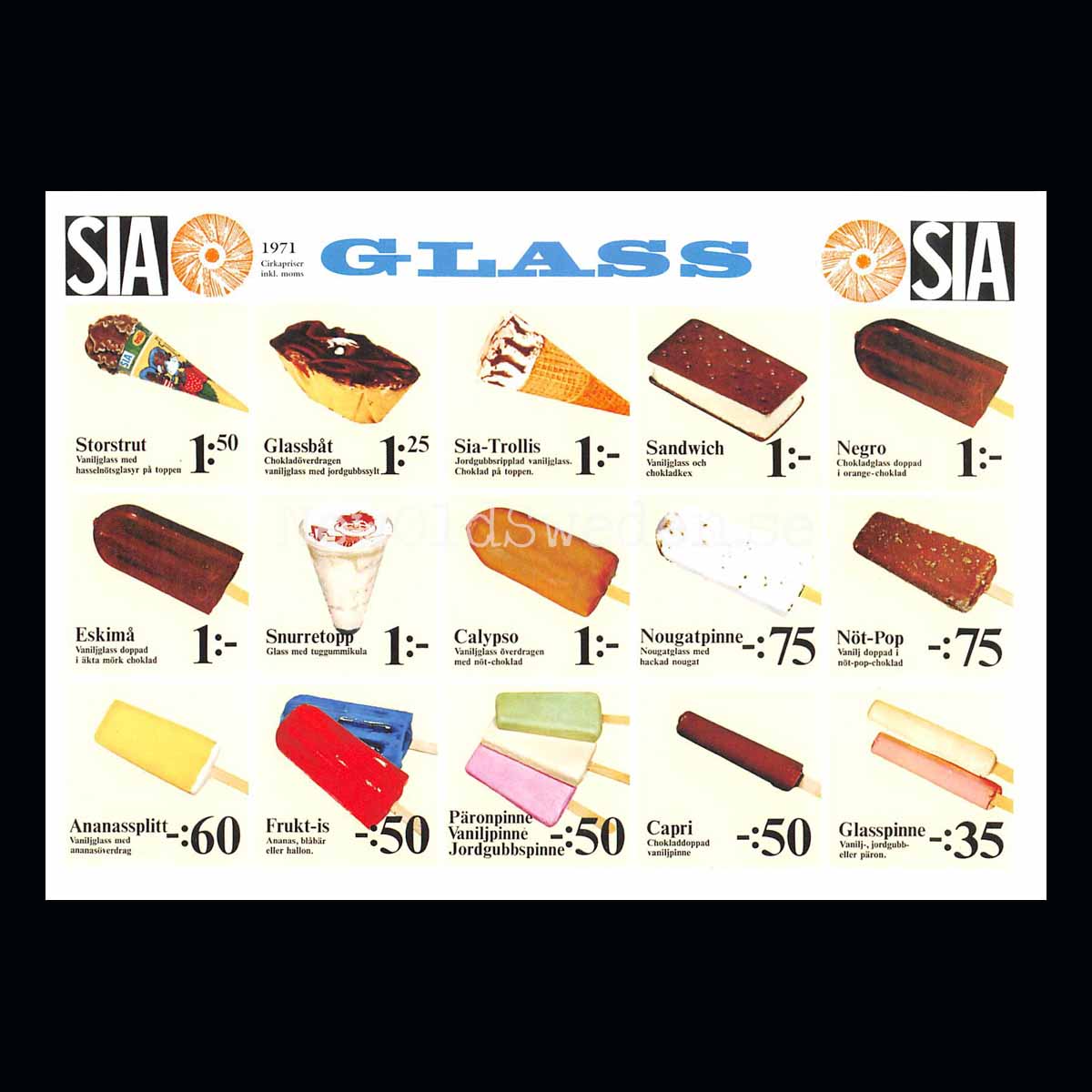 SIA-Glass 1971 - Vykort A5