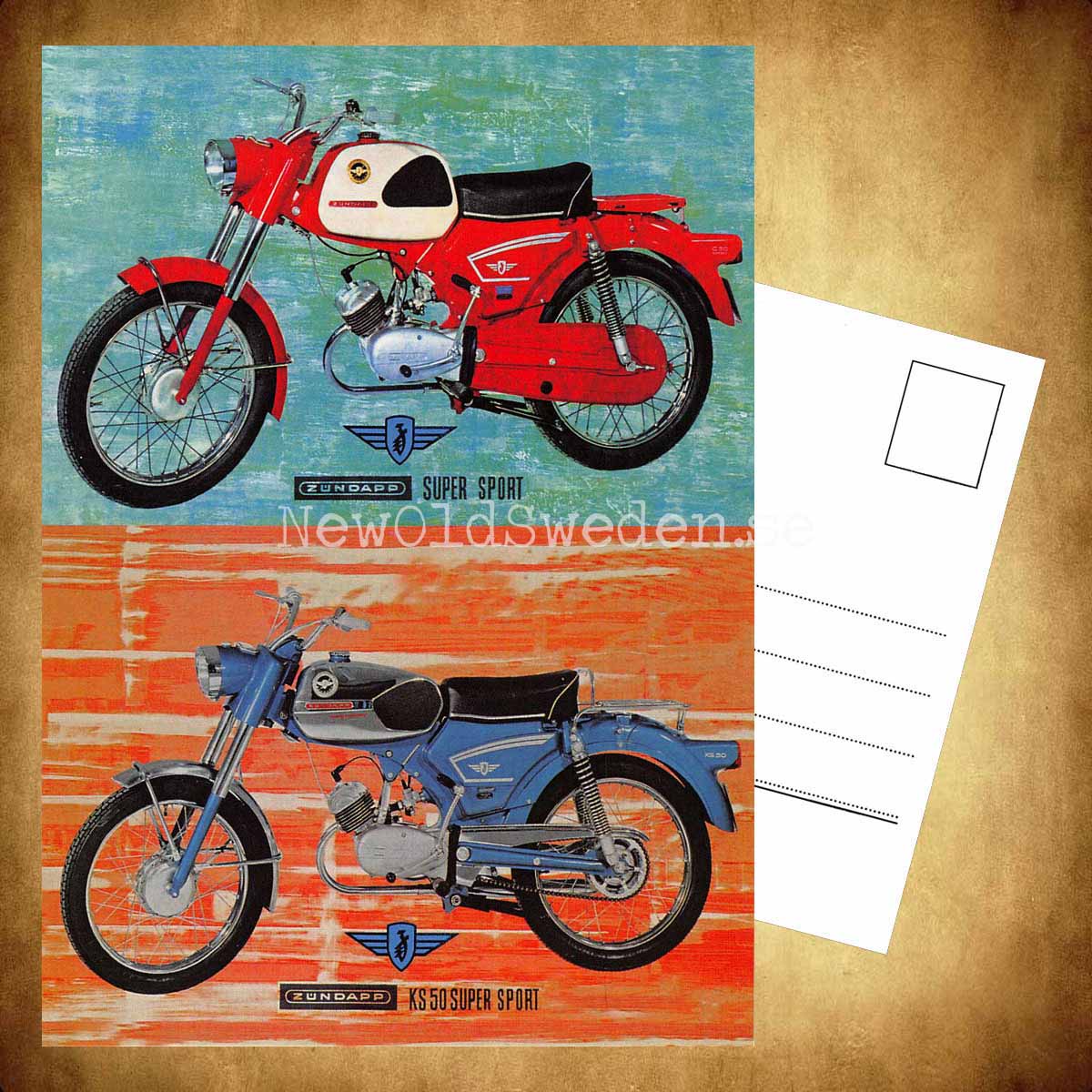 Zündapp Super Sport - Zundapp KS 50 Super Sport - Vykort A5 - 3